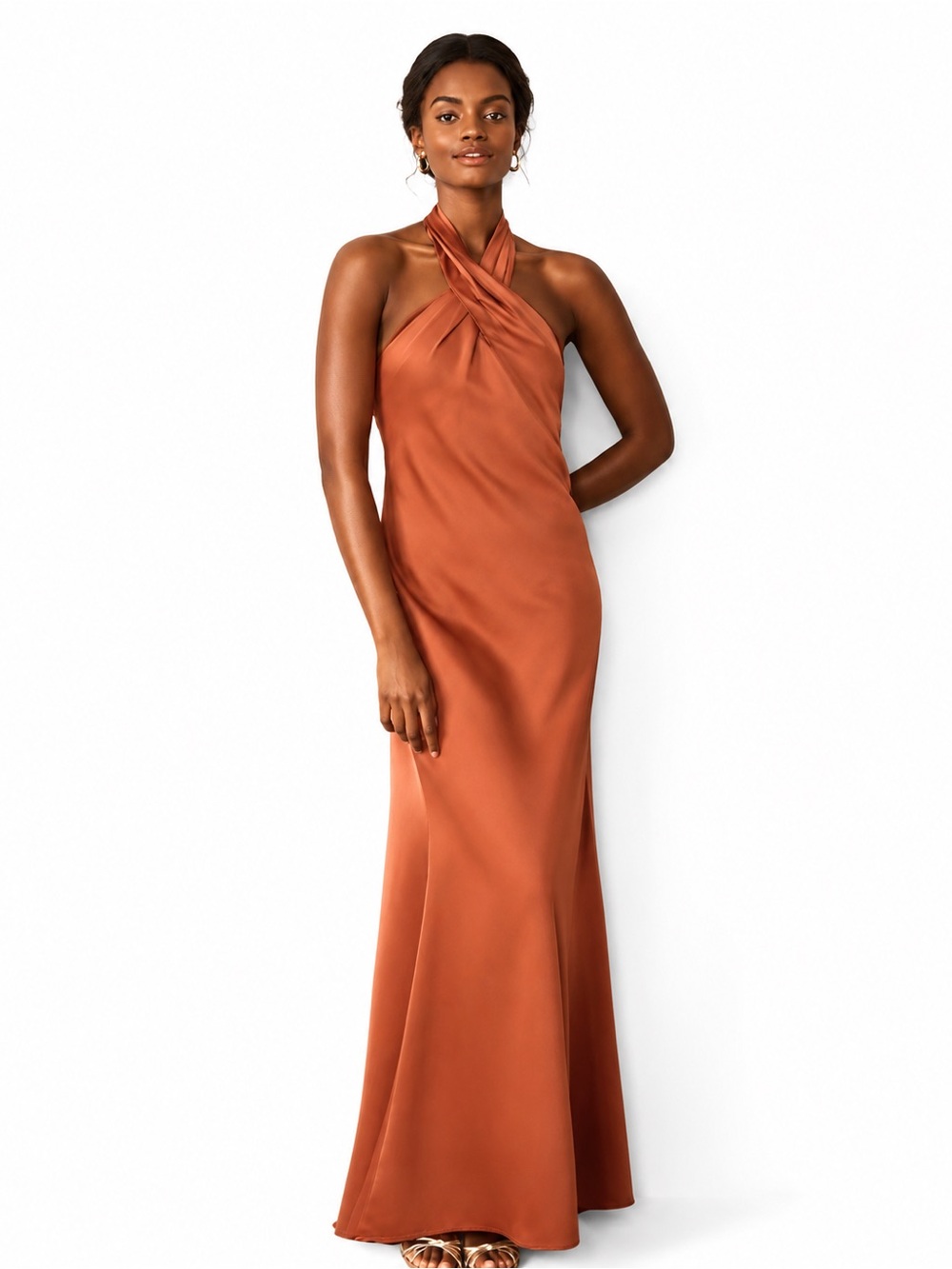 bhldn satin bridesmaid dress | Dresses | Bhldn Ruby Charmeuse Halter Maxi Size 6 Nwt Sherri Hill Dress 57057 Mermaid & Trumpet Halter Size:Custom Size – Add Measurements in Cart